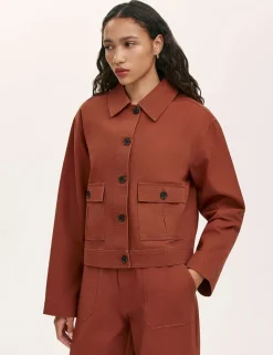 Canvas Collared Utility Jacket