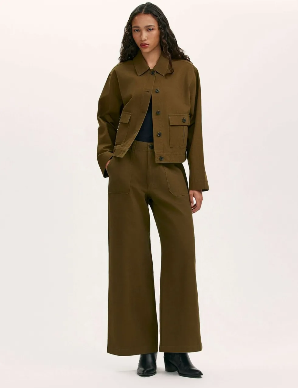 Canvas Collared Utility Jacket