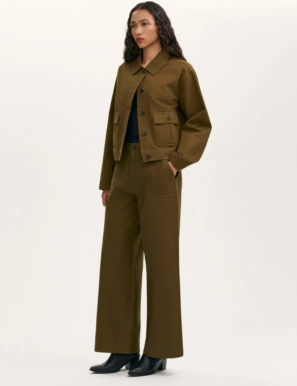 Canvas Collared Utility Jacket