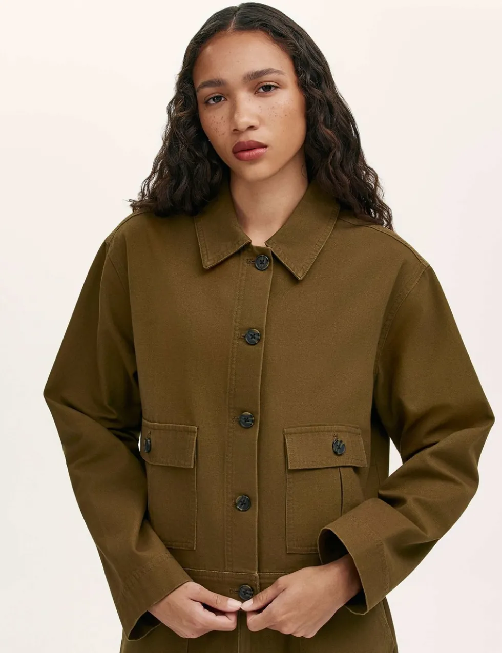Canvas Collared Utility Jacket