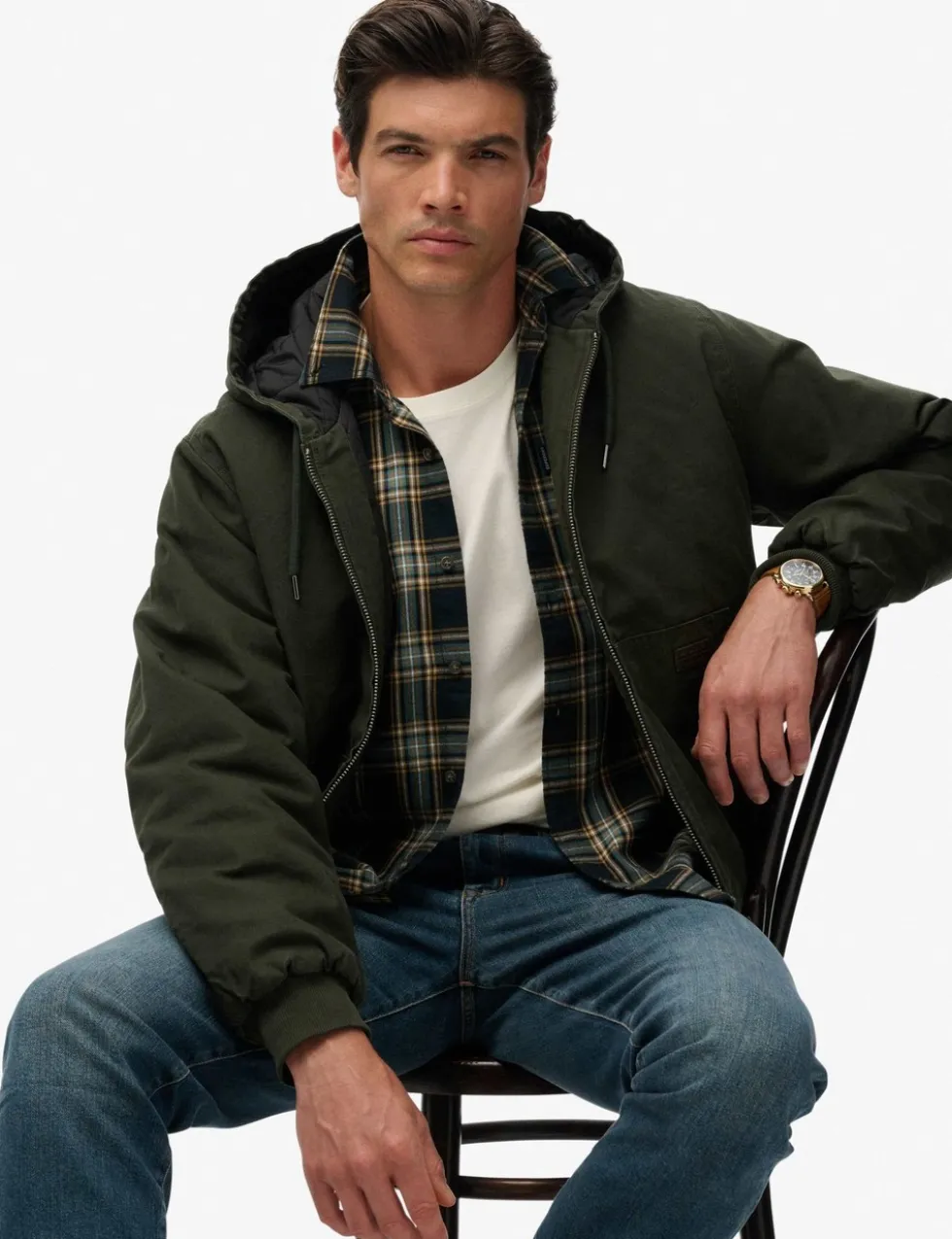 Canvas Hooded Parka Jacket