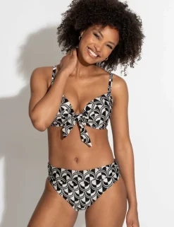 Casablanca Printed Roll Top Bikini Bottoms
