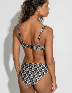 Casablanca Printed Roll Top Bikini Bottoms