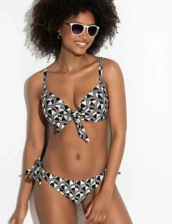 Casablanca Printed Tie Side Bikini Bottoms