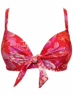 Casablanca Wired Tie Front Plunge Bikini Top (B-G)