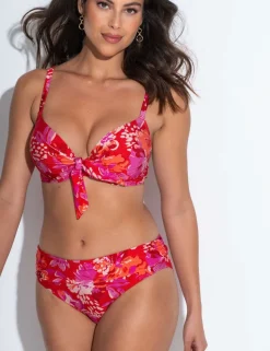 Casablanca Wired Tie Front Plunge Bikini Top (B-G)
