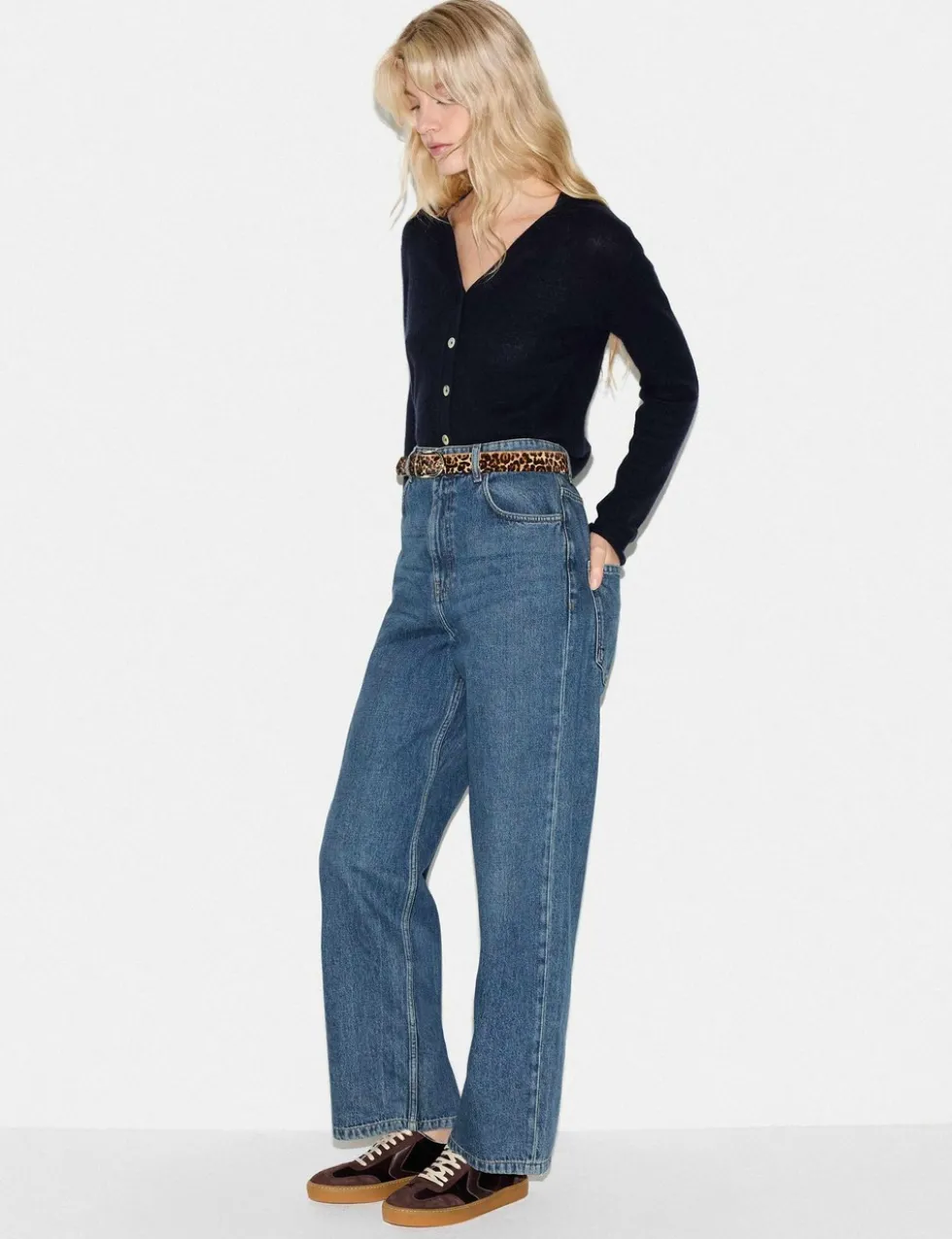Cashmere Blend V-Neck Cardigan