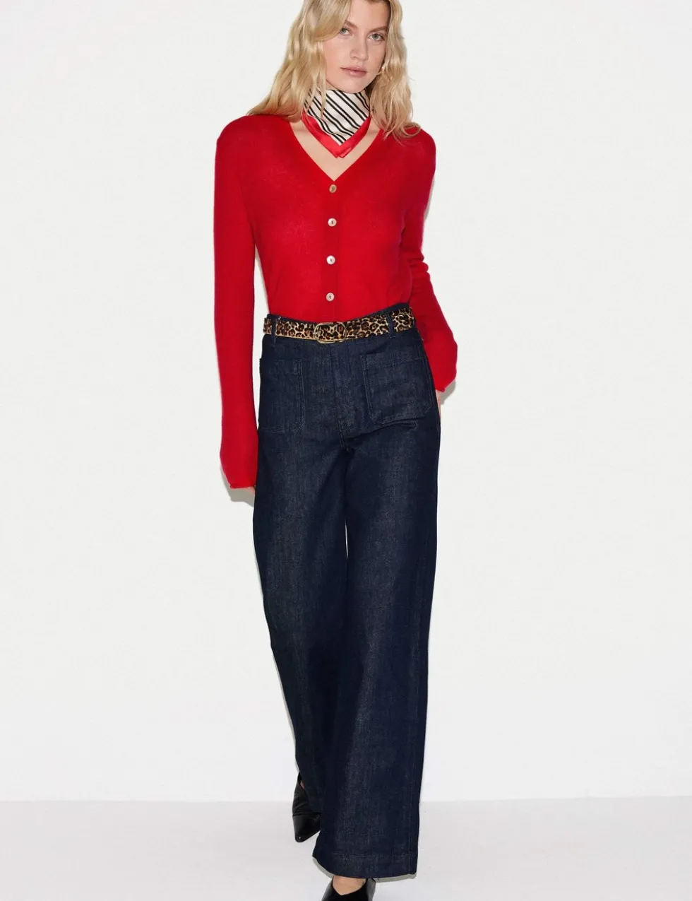 Cashmere Blend V-Neck Cardigan