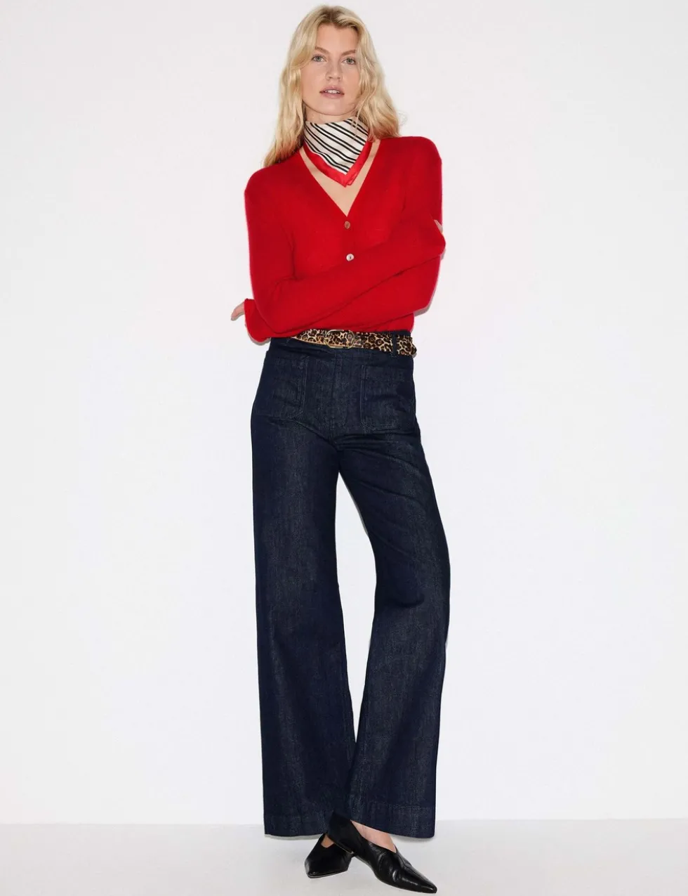 Cashmere Blend V-Neck Cardigan