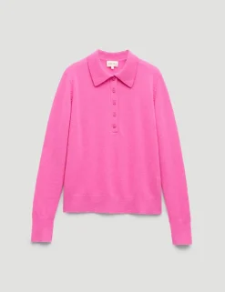 Cashmere Rich Collared Polo Jumper