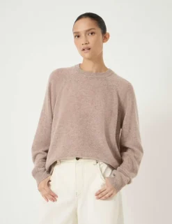 Cashmere Rich Textured Crew Neck Jumper