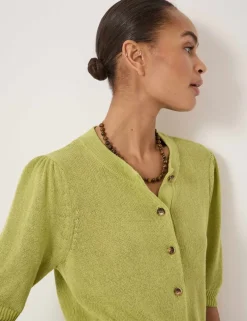 Celeste Linen and Cotton Short Sleeve Cardigan