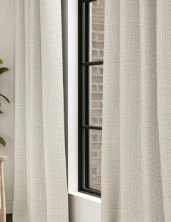 Chenille Geometric Eyelet Curtains