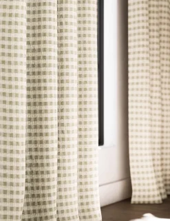 Chenille Gingham Multiway Blackout Curtains