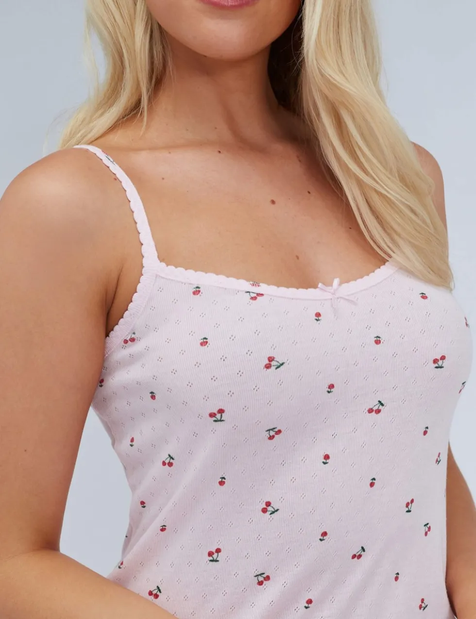 Cherry Pointelle Nightdress