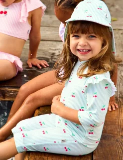 Cherry Stripe Frill All In One (0 Mths-5 Yrs)