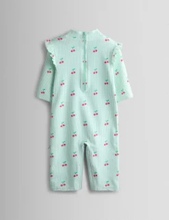 Cherry Stripe Frill All In One (0 Mths-5 Yrs)