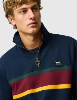 Chesterfield Pure Cotton Half Zip Sweatshirt