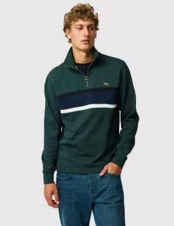 Chesterfield Pure Cotton Half Zip Sweatshirt