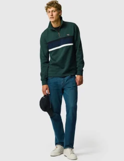 Chesterfield Pure Cotton Half Zip Sweatshirt