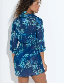 Chiffon Button Through Beach Shirt