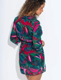 Chiffon Button Through Beach Shirt