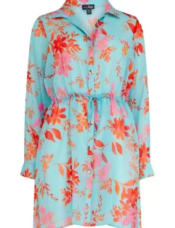 Chiffon Button Through Beach Shirt