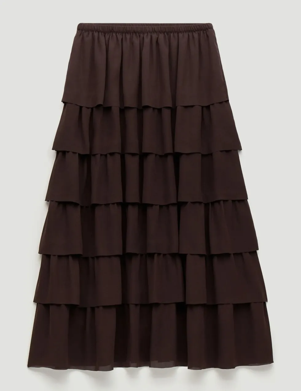 Chiffon Midi Tiered Skirt