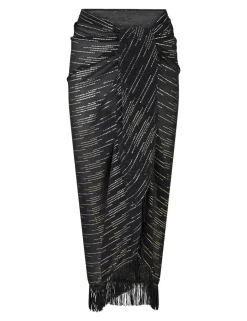 Chiffon Sparkly Striped Sarong