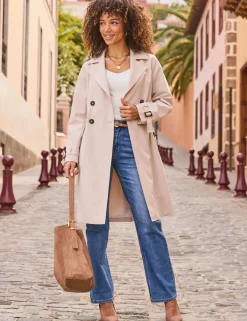 Cinched Waist Trench Coat