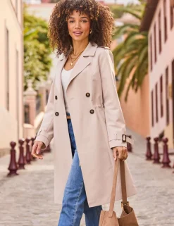 Cinched Waist Trench Coat