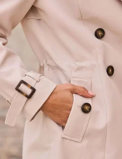 Cinched Waist Trench Coat