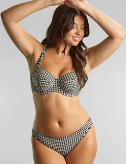Classic Gingham High Leg Bikini Bottoms