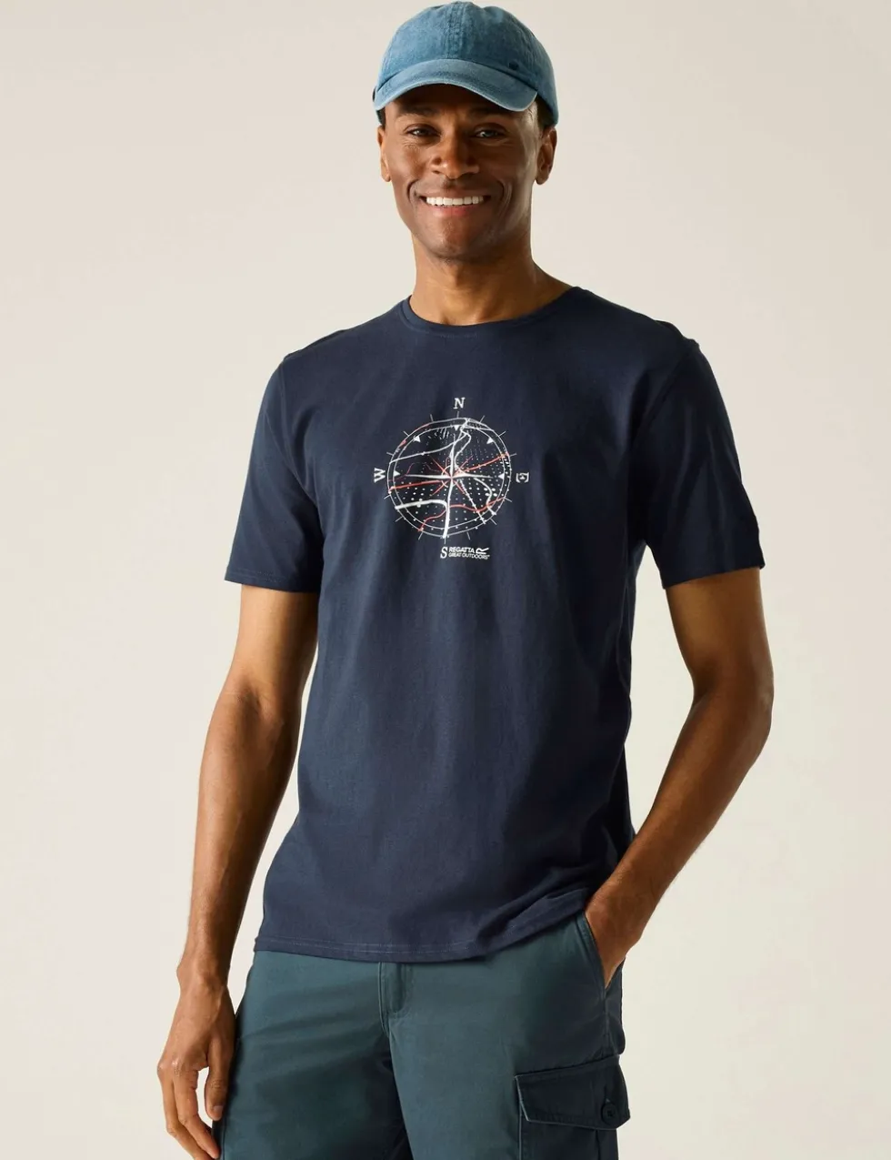Cline IX Cotton Rich Compass Graphic T-Shirt
