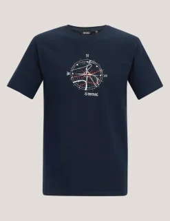 Cline IX Cotton Rich Compass Graphic T-Shirt