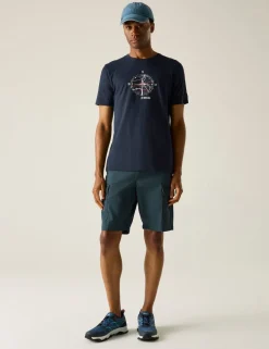 Cline IX Cotton Rich Compass Graphic T-Shirt