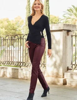 Coated Mid Rise Slim Fit Jeans