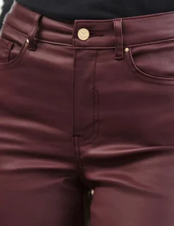 Coated Mid Rise Slim Fit Jeans