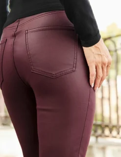 Coated Mid Rise Slim Fit Jeans