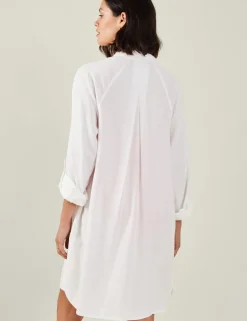 Collared Beach Shirt with Linen
