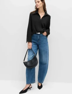 Collared Drape Wrap Shirt
