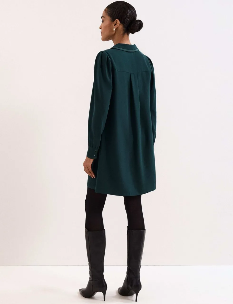 Collared Mini Swing Dress