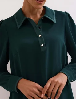 Collared Mini Swing Dress
