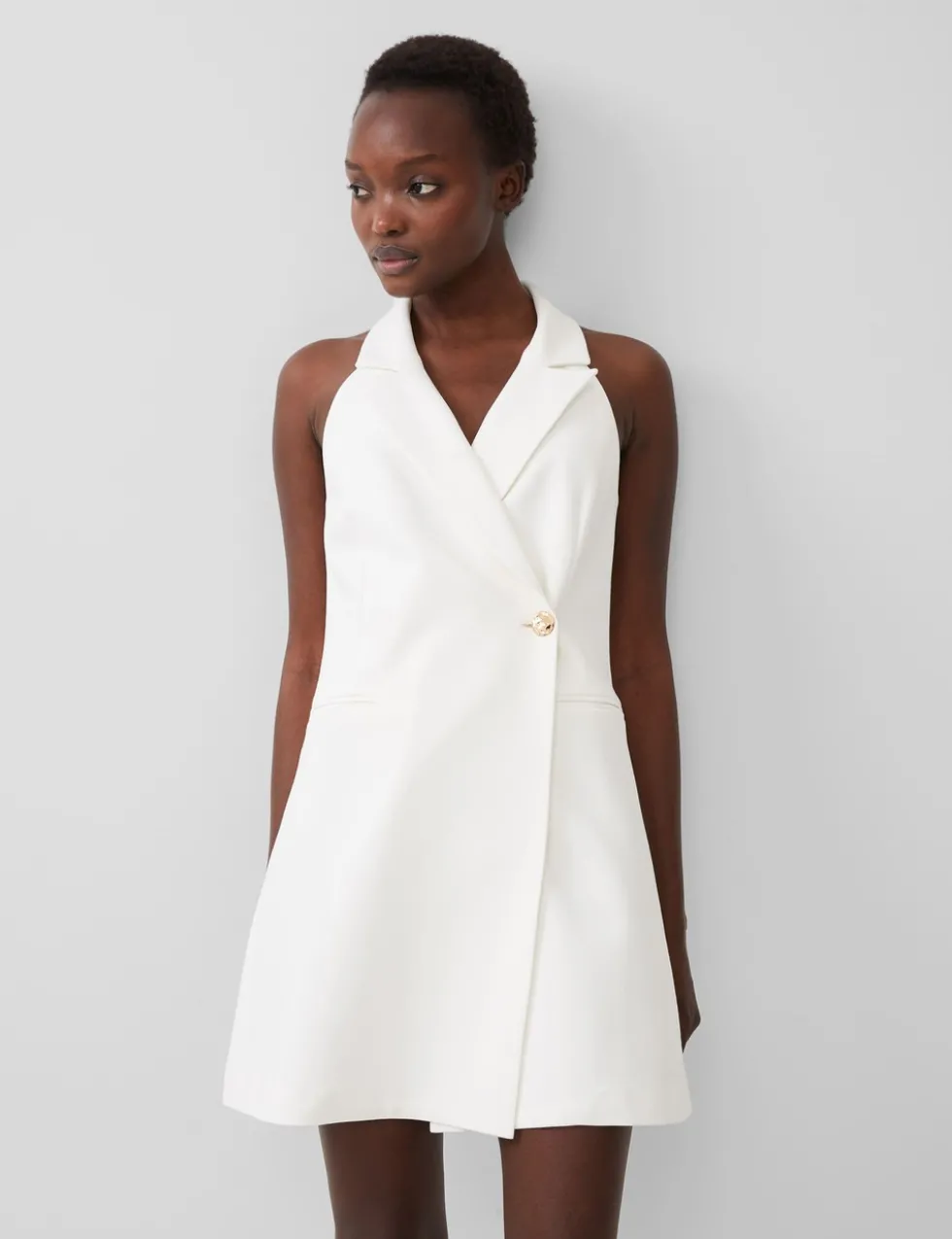 Collared Mini Tailored Dress