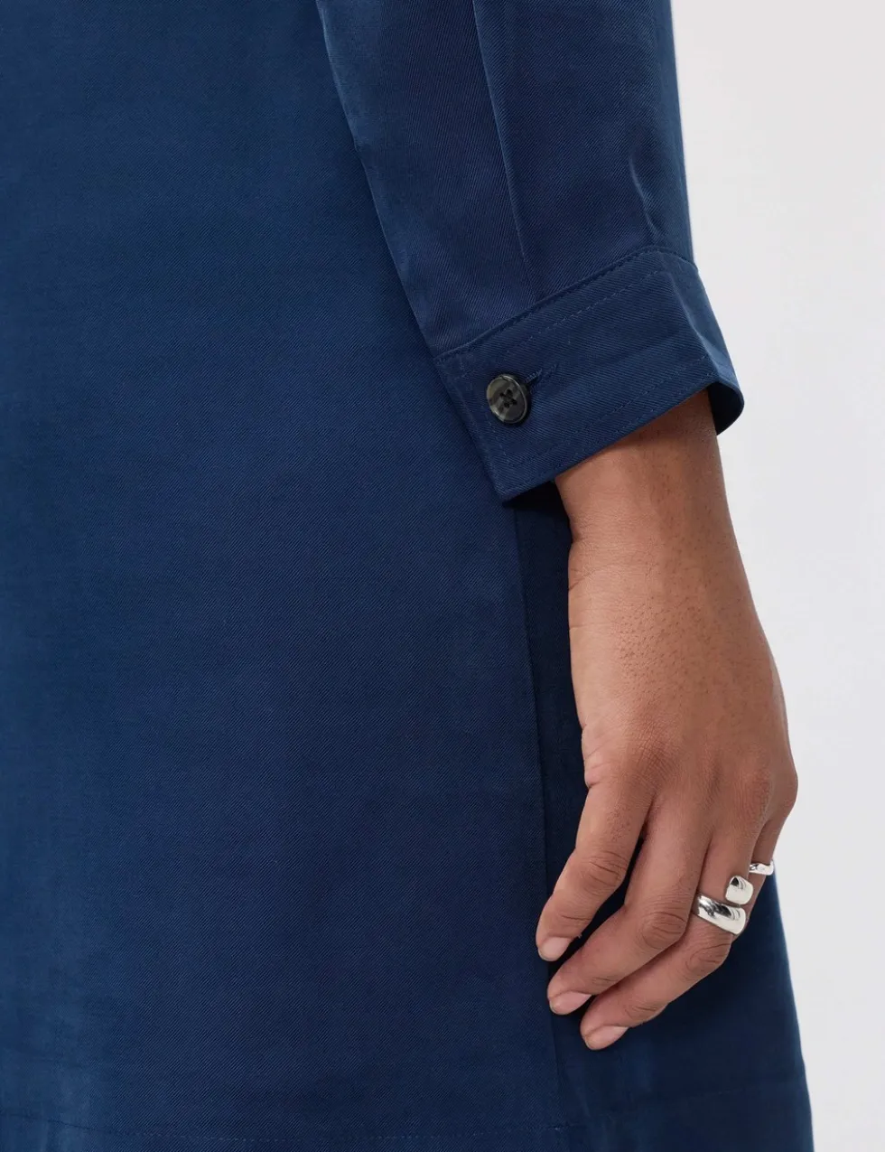 Collared Zip Up Mini Shirt Dress