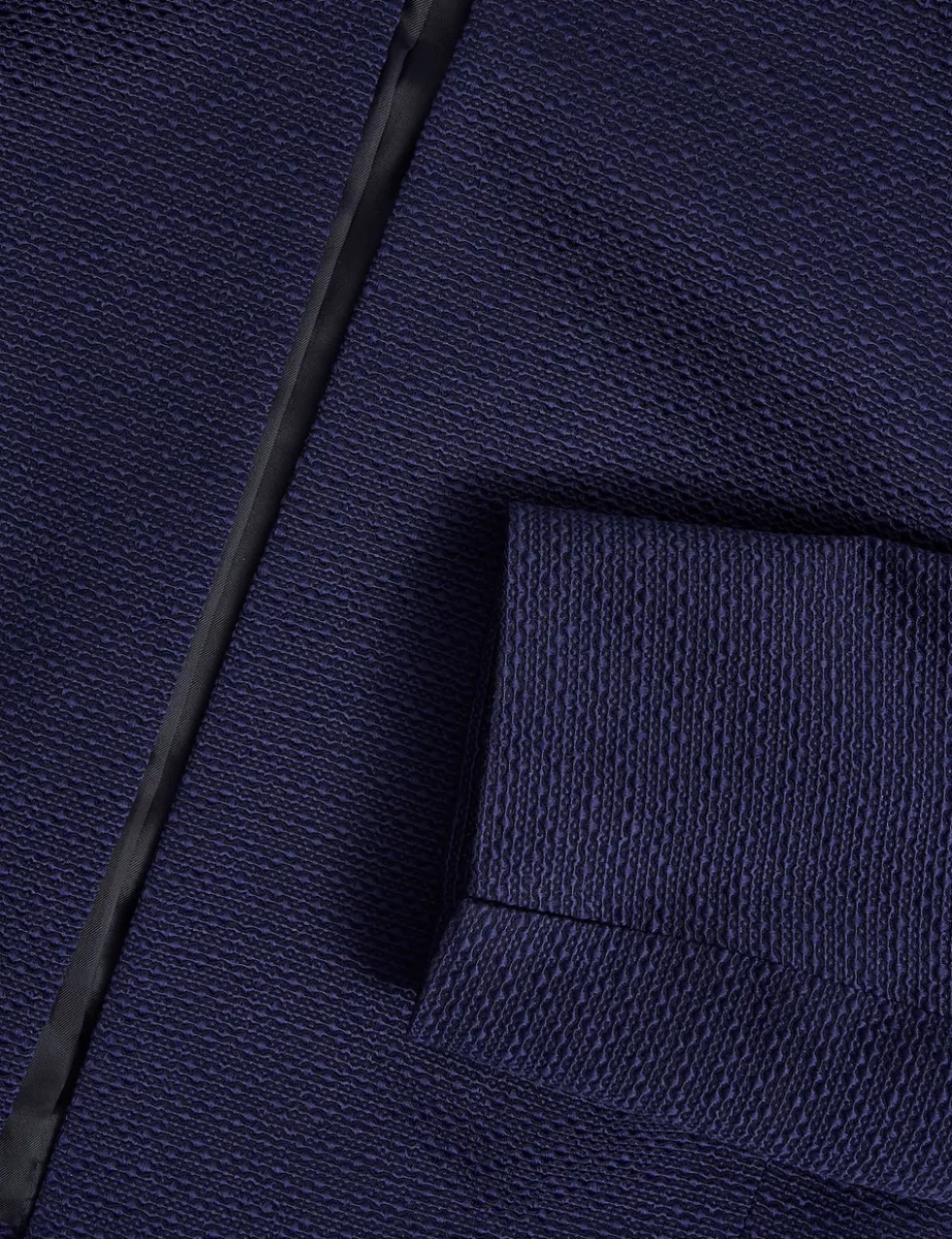 Collarless Cropped Jacket