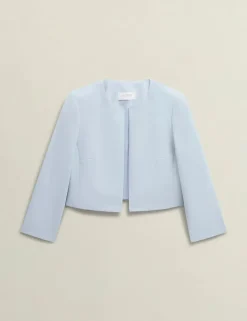 Collarless Cropped Jacket