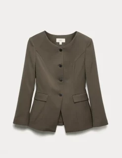 Collarless Jacket
