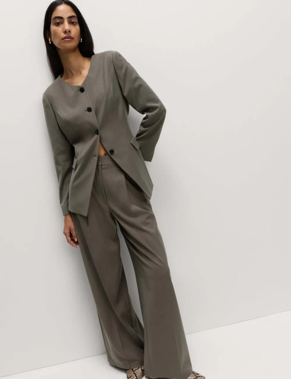 Collarless Jacket