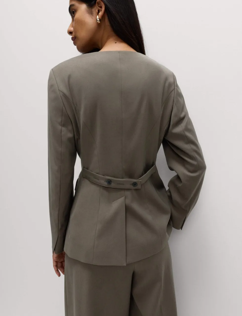 Collarless Jacket